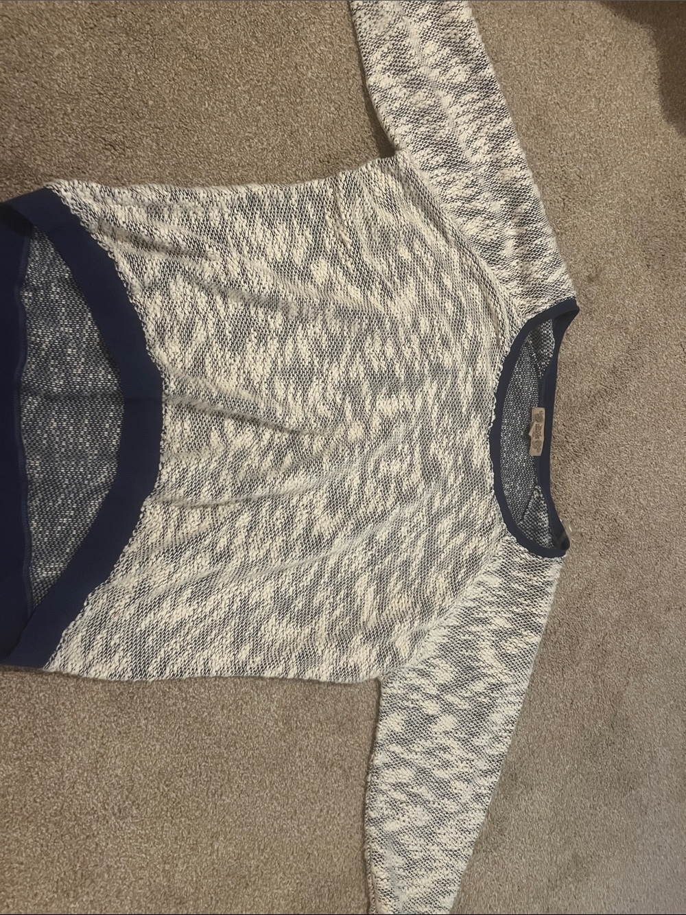 Navy & Ivory Crewneck Sweater
